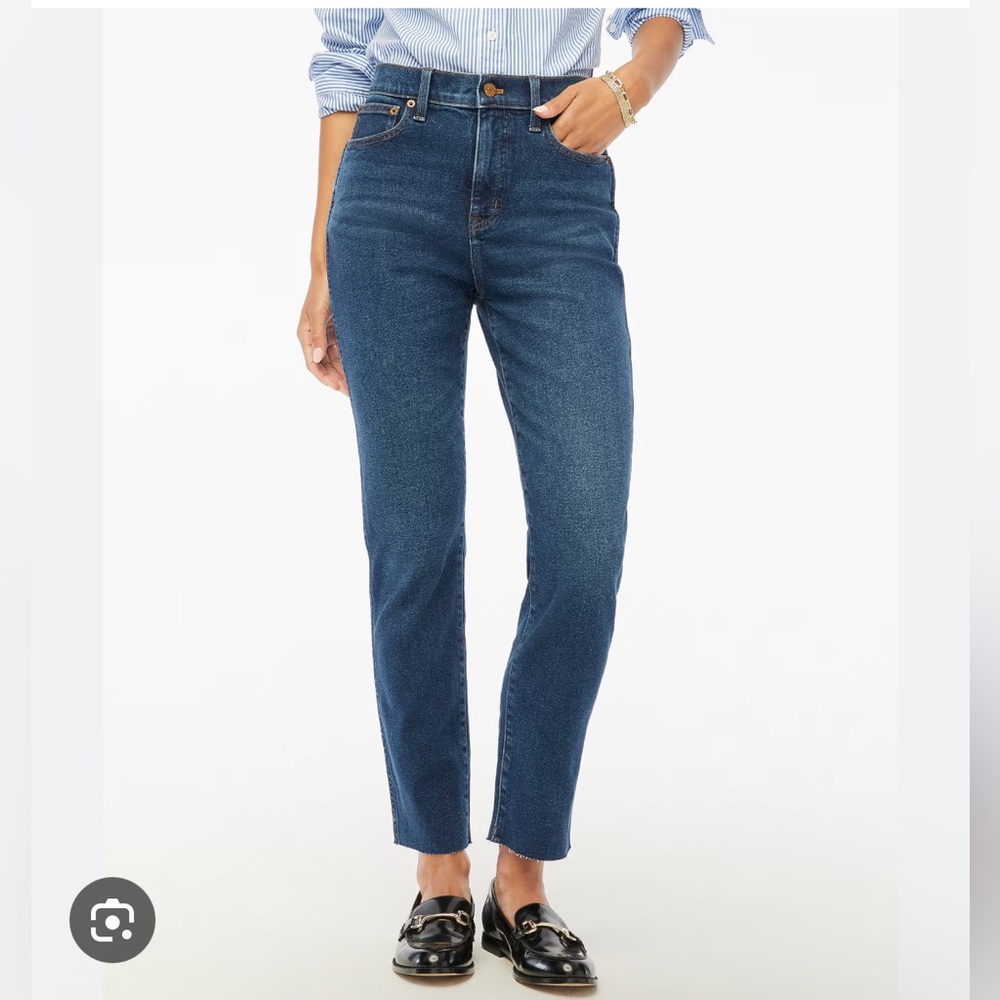 J. Crew High Rise Classic Vintage Dark Wash Jeans, 30